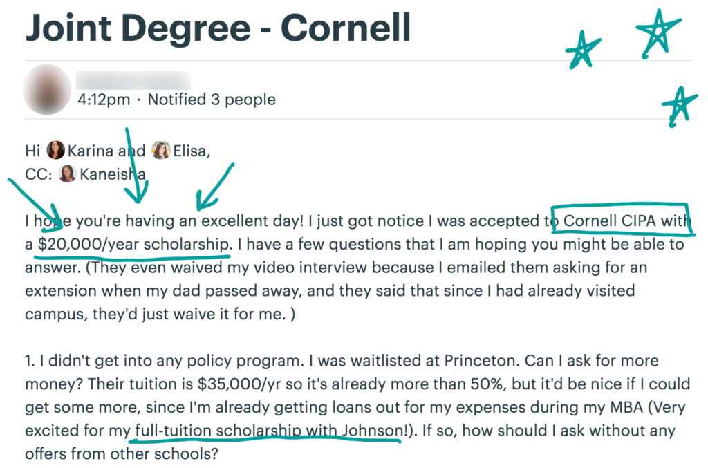 Cornell Acceptance